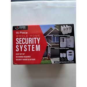 Power to Go 15‎ Piece Whole Home Security Easy Setup System Sealed New No Wiring